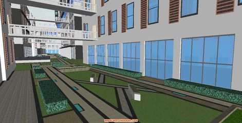 江陵科技园建筑与景观规划设计SU精致设计模型